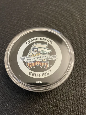 GAME PUCK - Grand Rapids Griffins IHL White Ring Cover