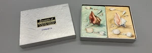 Carte da gioco vintage doppio mazzo in scatola complete Florida souvenir conchiglie - Foto 1 di 3