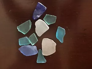 Vetro marino 10 pezzi surf-tumbled - Foto 1 di 2