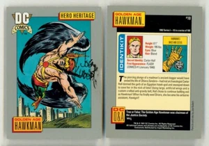 1991 Joe Kubert SIGNED DC Comics Art Trading Card ~ Golden Age Hawkman - Picture 1 of 1