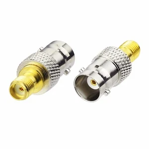 Paquete de 5 adaptadores conector SMA hembra a BNC hembra para radioaficionados de mano - Imagen 1 de 4