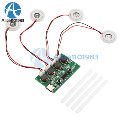 DC 5V Mini Humidifier DIY Kits Mist Maker Driver Board 4 Fogger Film Atomizer - Image 1 of 4