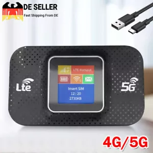 4G/5G WLAN Router Mobiler WLAN-Router 150 Mbit/s Sim-Kartensteckplatz 3650mAh - Bild 1 von 12