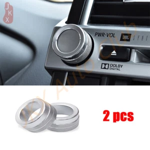 Silver Inner Air Conditioning knob Ring Kit q For Toyota Prado FJ150 2010-2017 - Picture 1 of 5