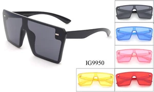 Gafas de sol cuadradas vintage de gran tamaño lentes grandes de una pieza para mujeres, hombres y adolescentes - Imagen 1 de 20