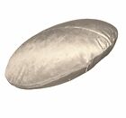 mo136n Pale Taupe Shimmer Velvet Style Round Shape Cushion Cover Custom Size