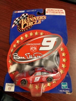 Bill Elliott NASCAR 1/64 Diecast Winners Circle Driver Sticker Collection NUEVO Foto 1 de 2