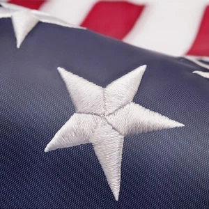 Embroidered US American Flag 3x5 for Outside Stitched Stripes 100% Made IN USA - Picture 1 of 9