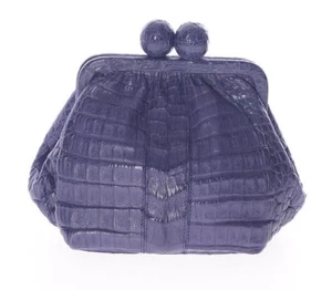 NANCY Gonzalez Schultertasche Krokodilleder Lila Violett Lavendel Abend - Bild 1 von 9