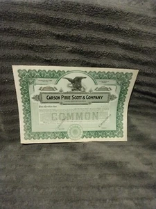 Carson Pirie Scott & Company Stock Certificate 1920'S UNISSUED Rare Chicago Dept - Picture 1 of 6