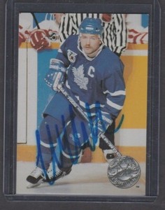 1991/92 PS Platinum #120 Wendel Clark Auto Autograph Card Toronto Maple Leafs
