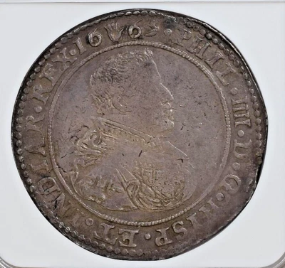 1665 SPANISH NETHERLANDS BRABANT PHILIP IV DUCATON NGC XF-45 - Image 1 of 4