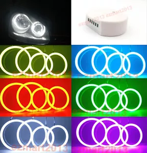 bluetooth RGB halo ring for VW golf Jetta MK5 GTI R32 05-09 halogen headlight - Picture 1 of 17