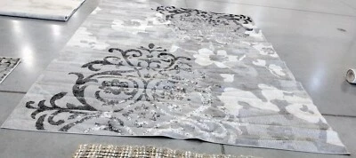 Alfombra de manchas traseras PLATA/MARFIL 9' X 12', precio reducido 1172748834 ADR114B-9 Foto 1 de 4