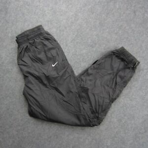 VTG Nike Windbreaker Pants Boys Youth Large 12-14 Black Track Tapered Zip Ankle