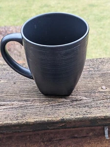 Mikasa Mug Stone Ridge Black Stoneware Solid Black - Picture 1 of 3