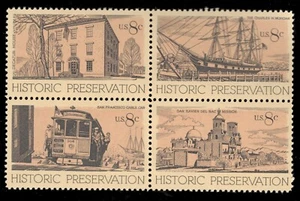 USA. 1440-43. 8c. Ausgabe der historischen Erhaltung. Block von 4. Neuwertig mit 1971 - Bild 1 von 1