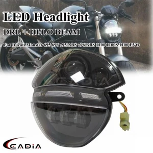 Faro LED con montaje DRL para Ducati Monster 1100 1100S EVO 696 796 795 695 - Imagen 1 de 11