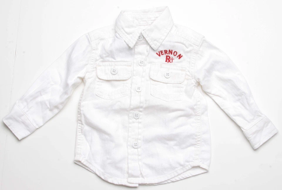 Camisa de farmacia Lucky Brand Vernon Rx - Bebé (6-12 meses) - Blanca Foto 1 de 1
