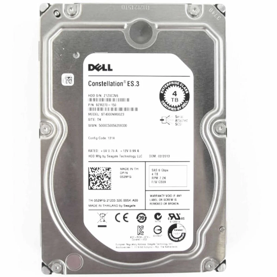 SEAGATE ST4000NM0023 4TB HDD 3,5" SAS HARD DISK SERVER DISCO RIGIDO INTERNO - Immagine 1 di 4