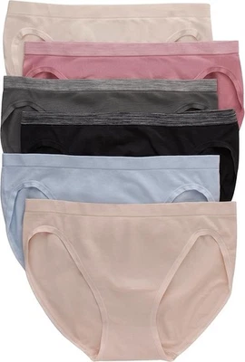 Hanes Women's Seamless Underwear Pack, Comfort Flex Fit Bikini Colors may vary - Image 1 of 3