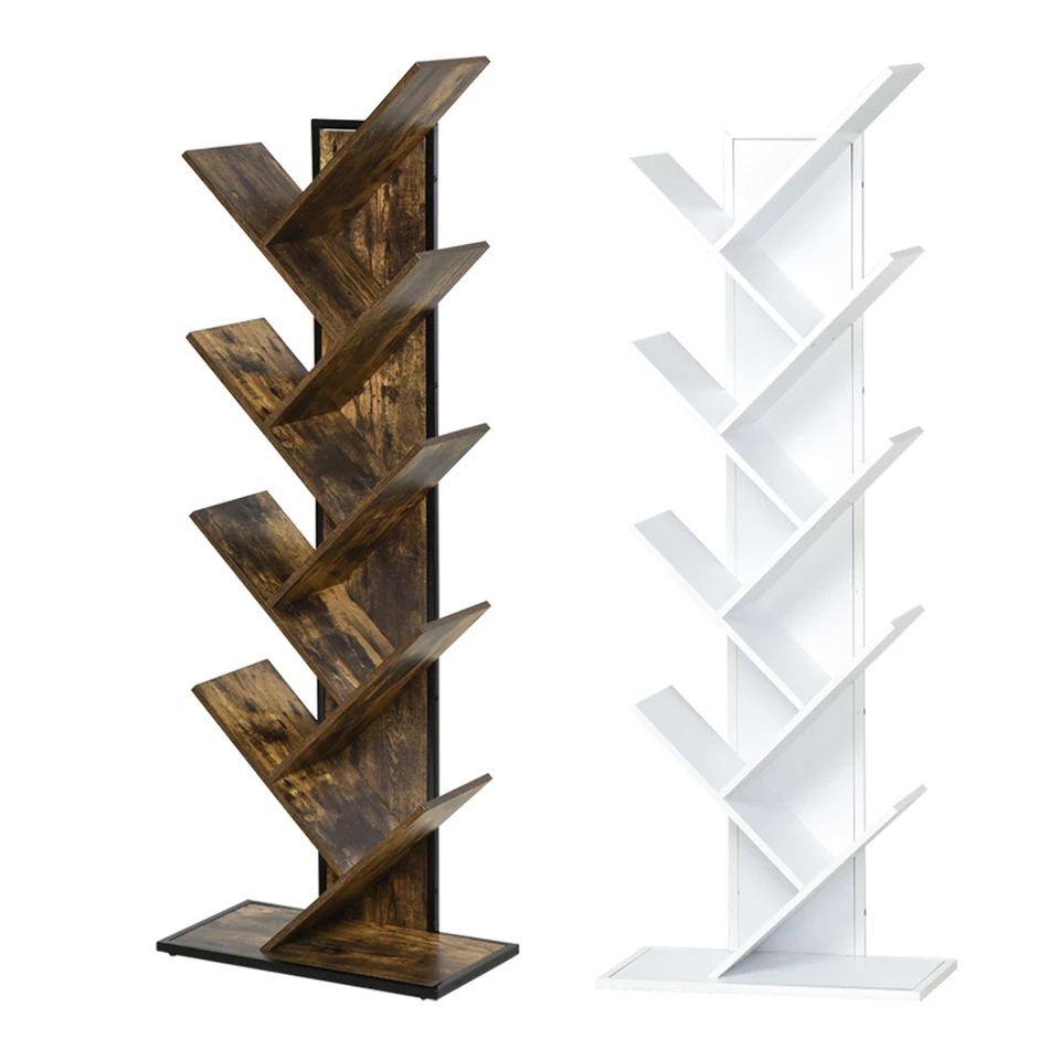 Libreria ad Albero in Legno Scaffale con Tanti Ripiani per Casa e Ufficio - Immagine 1 di 1