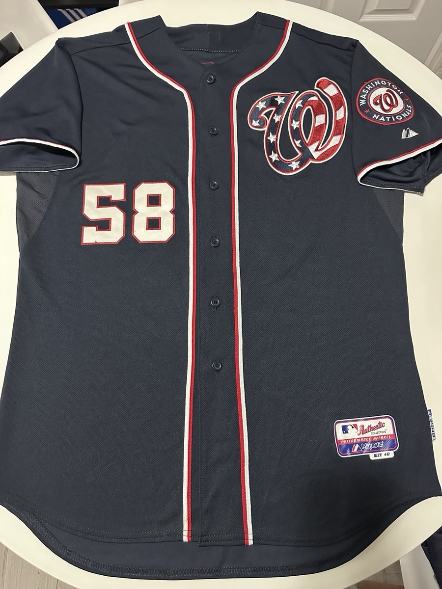 ワシントン・ナショナルズ\"majestic\"ベースボールシャツ サイズ48 Majestic Cool Base Washington Nationals Baseball Jersey Sz