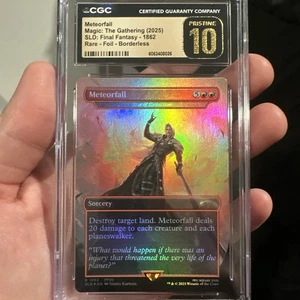 MTG Meteorfall (Sephiroth) Tana Segreta Foglio Arcobaleno CGC Pristine 10 Pop 1 🔥 - Foto 1 di 11