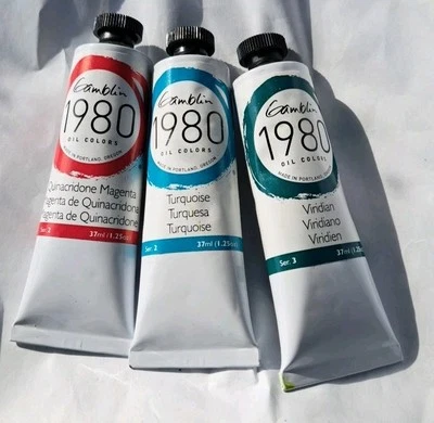 Gamblin 1980 OilColor Lot Of 3 Artists Paint 37ml Various Tubes Set Authentic  - Image 1 of 4