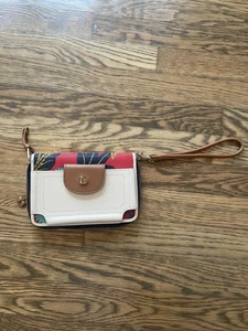 SPARTINA 449 Muñequera Cartera Estuche Organizador Lino Estuche Teléfono Pequeña Bermuda - Imagen 1 de 4