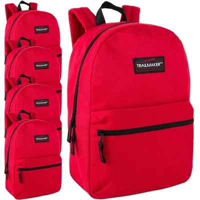 Trail maker 24 Pack- Classic 17 Inch Backpacks in Bulk Wholesale Back Packs f... - Image 1 of 4