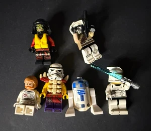 Lot of 6 LEGO Minifigure Figure Mixed Lot Star Wars R2D2 + More - Picture 1 of 5