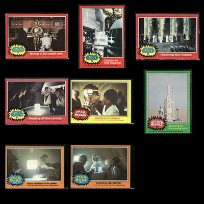 Star Wars 1977 Topps Lot (8) Vintage 1st Edition Cantina Creatures - Image 1 of 4
