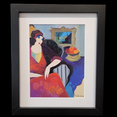 Impresión mate enmarcada firmada por Itzchak Tarkay "Jeanne" Foto 1 de 3