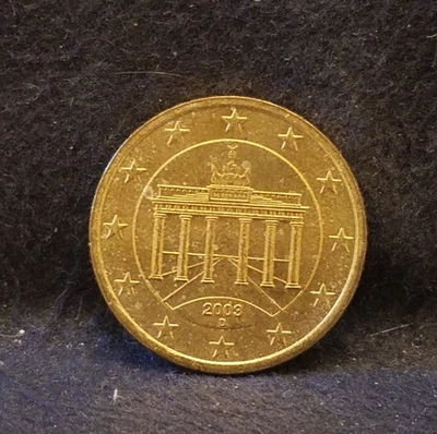 Alemania 2003-D 20 centavos de euro, Munich como nuevo, Puerta de Brandeburgo, KM-211 (GE2) Foto 1 de 4