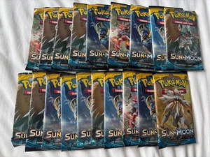 1 9 x Pokemon Sonne und Mond Base Set Booster Packs - Bild 1 von 3