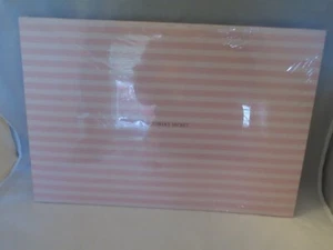Victoria's Secret Vintage Pink Striped Storage Box - 18" x 12" x 5" - New/Sealed - Picture 1 of 5