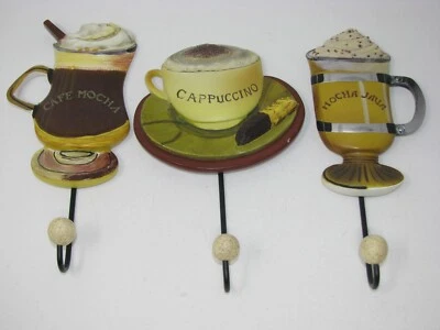 3 x xícara de café cappuccino café latte mocha gancho de parede Lisa auditoria Applejack  - Imagem 1 de 4