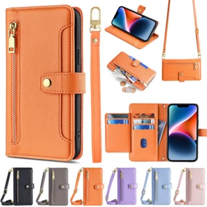 For Samsung A8+ A8 A5 2018 Note8 S8 S8+ Luxury Leather Case Wallet Stand Cover - Picture 1 of 18