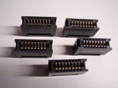 5 Pack 16-Pin Card Edge Female IDC Connector for 2.54mm Pitch Flat Ribbon Cable - Image 1 of 2
