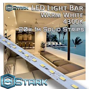 1M 3.3FT Warm White 72 LED 5630SMD Strip Light Aluminum Case Display Cabinet x20 - Picture 1 of 10