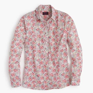 NWT J.CREW Size 4 Classic popover shirt in Liberty swirling petals Style H4651 - Picture 1 of 14