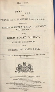 MEMORABILIA ,DESPATCH FROM GOVERNOR of GOLD COAST COLONY , NOVEMBER 1893 - Picture 1 of 1