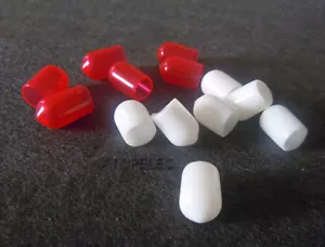 24/50/100pcs White/Red RCA Jack Socket Protector Dust Proof Cover Cap - Picture 1 of 1