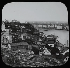 A VIEW ACROSS STOCKHOLM SWEDEN C1870 ANTIQUE Magic Lantern Slide PHOTOGRAPH - Picture 1 of 3