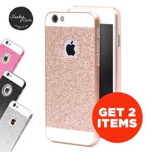 Bling Glitter Rhinestone Case w/ Tempered Glass & Styus for iPhone 6 / 6s / Plus - Picture 1 of 7