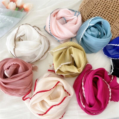 Women 60 Hijab Neck Scarf Satin Silk Headscarf Shawl Scarfs Neckerchief Bandana§ - Image 1 of 4