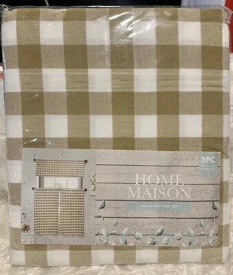 3 Piece Window Curtain Set - Image 1 of 3