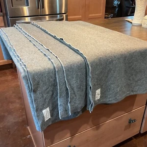 Lot of 3 Vintage Wool Gray Military Army WPL Blanket Clean - Picture 1 of 14