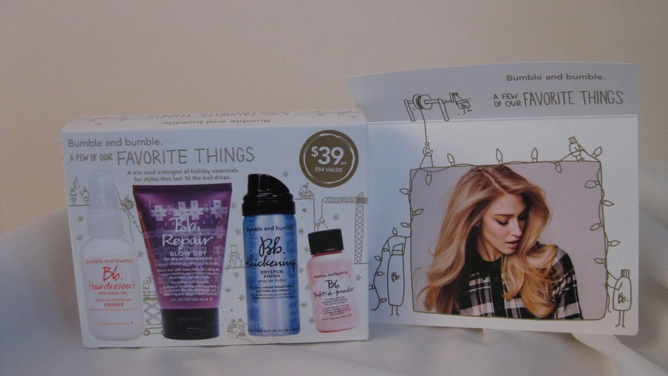 JUEGO DE VIAJE DE 4 PIEZAS BUMBLE AND BUMBLE ALGUNAS DE NUESTRAS COSAS FAVORITAS NUEVO EN CAJA Foto 1 de 2